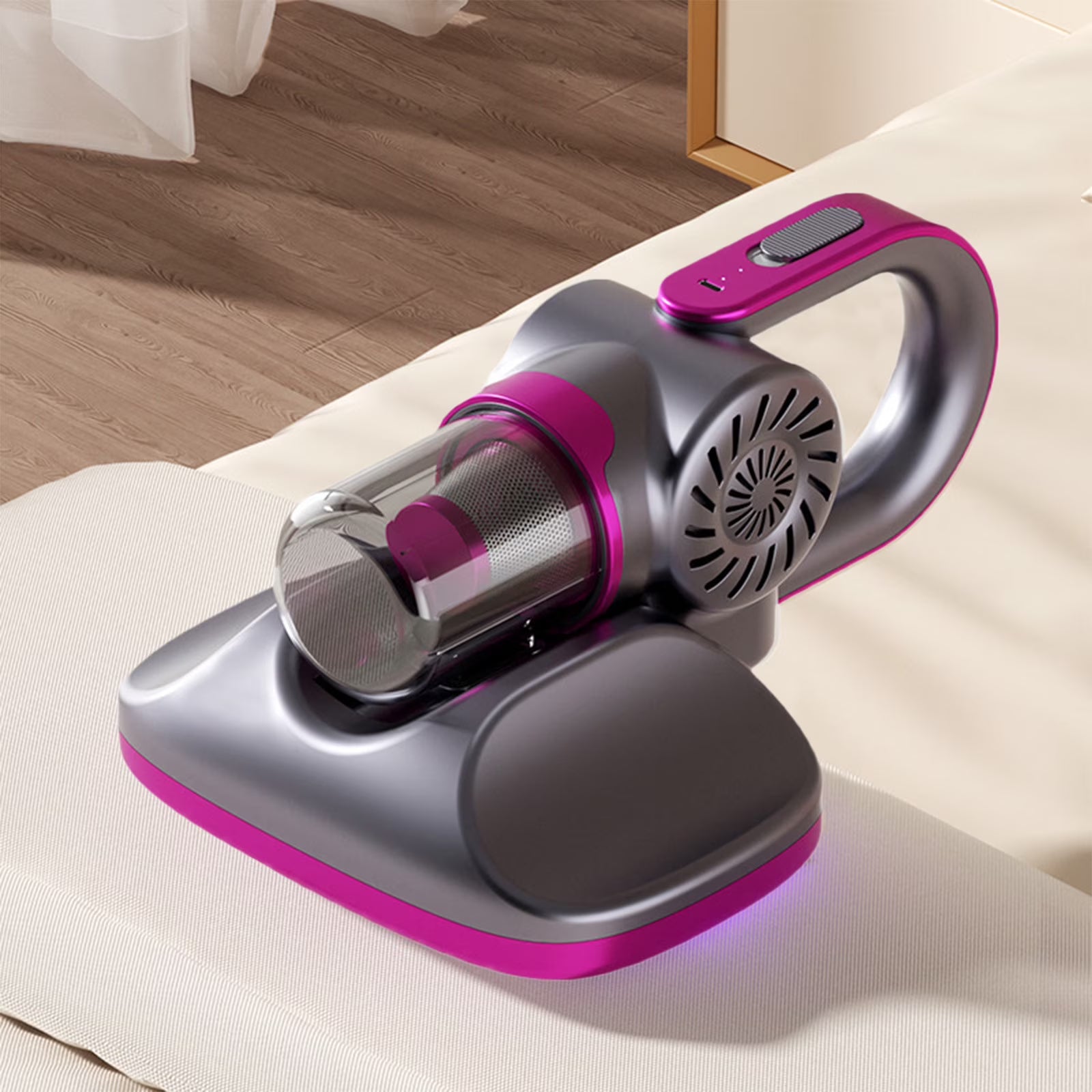 Mattress Vacuum Cleaner, Anti-allergen Bed Vacuum Cleaner with UV-C Light, 11Kpa Suction Powerful Handheld Vacuums for Dust & Pet Hair