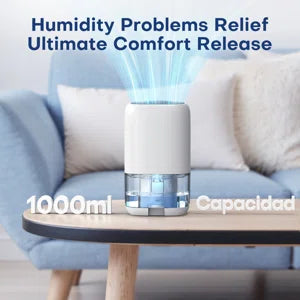 Small 30oz Dehumidifier for home, 3600 Cubic Feet(1000 Sq.ft/3hour), Portable Dehumidifiers for Indoor Rooms, White